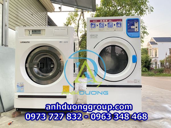 Máy giặt sấy công nghiệp cũ nhật bãi Yamamoto 22kg