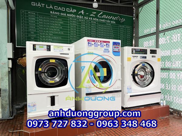 Dây chuyền máy giặt sấy công nghiệp cũ nhật bãi